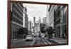 Black Manhattan Collection - Downtown Taxi-Philippe Hugonnard-Framed Photographic Print