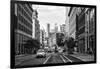 Black Manhattan Collection - Downtown Taxi-Philippe Hugonnard-Framed Photographic Print