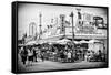 Black Manhattan Collection - Famous Hot Dog-Philippe Hugonnard-Framed Stretched Canvas