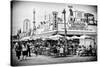 Black Manhattan Collection - Famous Hot Dog-Philippe Hugonnard-Stretched Canvas