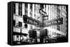 Black Manhattan Collection - Fifth Avenue Sign-Philippe Hugonnard-Framed Stretched Canvas