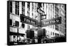 Black Manhattan Collection - Fifth Avenue Sign-Philippe Hugonnard-Framed Stretched Canvas