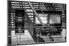 Black Manhattan Collection - Fire Escape I-Philippe Hugonnard-Mounted Photographic Print