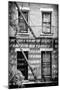 Black Manhattan Collection - Fire Escape Stairs New York-Philippe Hugonnard-Mounted Photographic Print