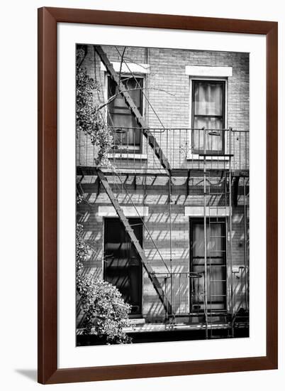 Black Manhattan Collection - Fire Escape Stairs New York-Philippe Hugonnard-Framed Premium Photographic Print