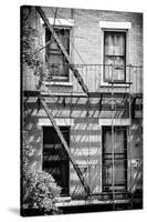 Black Manhattan Collection - Fire Escape Stairs New York-Philippe Hugonnard-Stretched Canvas