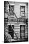 Black Manhattan Collection - Fire Escape Stairs New York-Philippe Hugonnard-Stretched Canvas