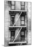Black Manhattan Collection - Fire Escape Stairs-Philippe Hugonnard-Mounted Premium Photographic Print