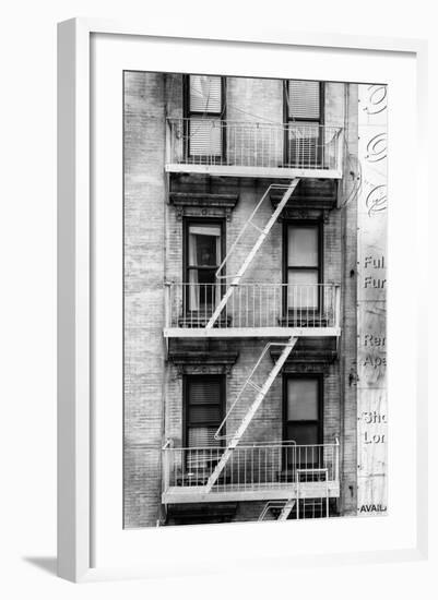 Black Manhattan Collection - Fire Escape Stairs-Philippe Hugonnard-Framed Photographic Print