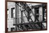 Black Manhattan Collection - Fire Escape-Philippe Hugonnard-Framed Photographic Print