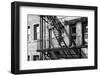 Black Manhattan Collection - Fire Escape-Philippe Hugonnard-Framed Photographic Print