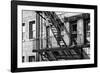 Black Manhattan Collection - Fire Escape-Philippe Hugonnard-Framed Photographic Print