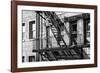 Black Manhattan Collection - Fire Escape-Philippe Hugonnard-Framed Photographic Print