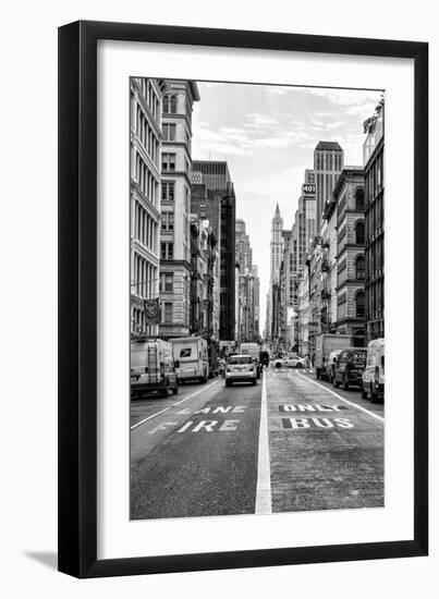 Black Manhattan Collection - Fire Lane & Bus Only-Philippe Hugonnard-Framed Photographic Print