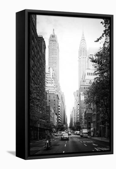 Black Manhattan Collection - Lexington Avenue-Philippe Hugonnard-Framed Stretched Canvas