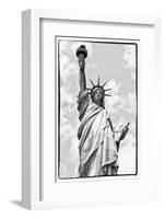 Black Manhattan Collection - Liberty I-Philippe Hugonnard-Framed Photographic Print