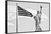 Black Manhattan Collection - Liberty-Philippe Hugonnard-Framed Stretched Canvas