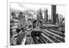 Black Manhattan Collection - Line 7 Subway-Philippe Hugonnard-Framed Photographic Print