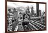 Black Manhattan Collection - Line 7 Subway-Philippe Hugonnard-Framed Photographic Print