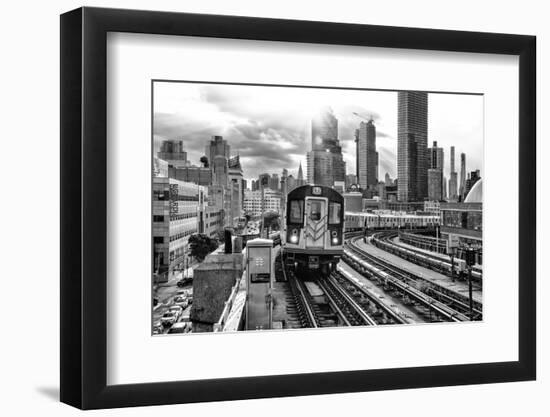 Black Manhattan Collection - Line 7 Subway-Philippe Hugonnard-Framed Photographic Print