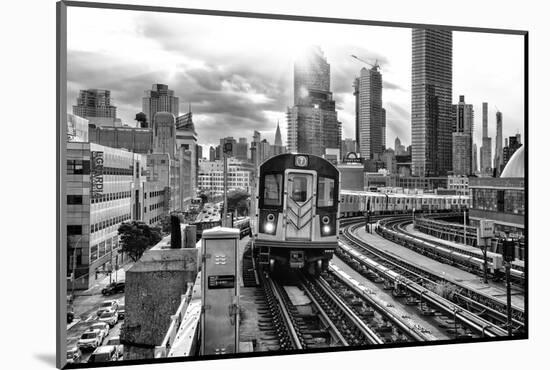 Black Manhattan Collection - Line 7 Subway-Philippe Hugonnard-Mounted Photographic Print