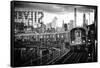 Black Manhattan Collection - Line 7-Philippe Hugonnard-Framed Stretched Canvas