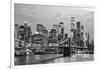 Black Manhattan Collection - New York by Night-Philippe Hugonnard-Framed Photographic Print