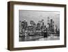 Black Manhattan Collection - New York by Night-Philippe Hugonnard-Framed Photographic Print