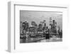 Black Manhattan Collection - New York by Night-Philippe Hugonnard-Framed Photographic Print