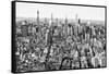 Black Manhattan Collection - New York City-Philippe Hugonnard-Framed Stretched Canvas