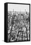 Black Manhattan Collection - New York Cityscape-Philippe Hugonnard-Framed Stretched Canvas