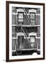 Black Manhattan Collection - New York Facade-Philippe Hugonnard-Framed Photographic Print