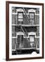 Black Manhattan Collection - New York Facade-Philippe Hugonnard-Framed Photographic Print