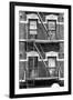 Black Manhattan Collection - New York Facade-Philippe Hugonnard-Framed Photographic Print