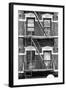 Black Manhattan Collection - New York Facade-Philippe Hugonnard-Framed Photographic Print