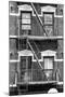 Black Manhattan Collection - New York Facade-Philippe Hugonnard-Mounted Photographic Print