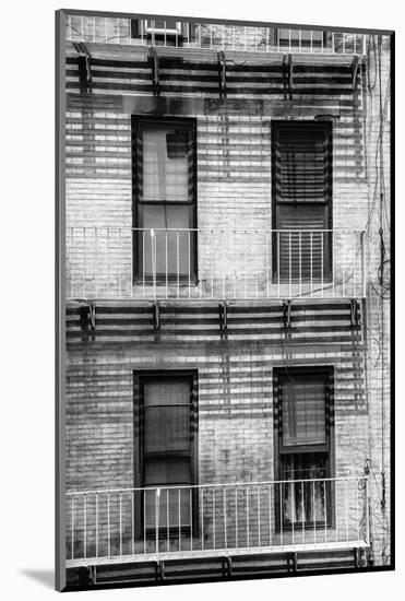 Black Manhattan Collection - NY Building Facade-Philippe Hugonnard-Mounted Photographic Print