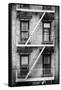 Black Manhattan Collection - NY Facade-Philippe Hugonnard-Framed Stretched Canvas