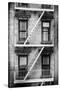 Black Manhattan Collection - NY Facade-Philippe Hugonnard-Stretched Canvas