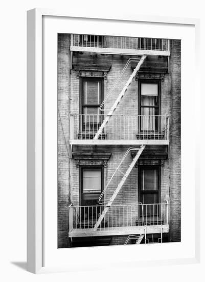 Black Manhattan Collection - NY Facade-Philippe Hugonnard-Framed Photographic Print