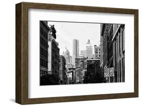 Black Manhattan Collection - NYC Architecture-Philippe Hugonnard-Framed Photographic Print