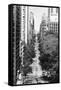 Black Manhattan Collection - NYC Central Avenue-Philippe Hugonnard-Framed Stretched Canvas