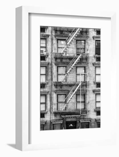 Black Manhattan Collection - NYC Facade-Philippe Hugonnard-Framed Photographic Print