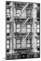 Black Manhattan Collection - NYC Facade-Philippe Hugonnard-Mounted Photographic Print