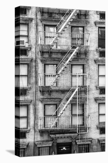 Black Manhattan Collection - NYC Facade-Philippe Hugonnard-Stretched Canvas