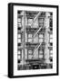 Black Manhattan Collection - NYC Facade-Philippe Hugonnard-Framed Photographic Print