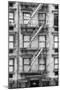 Black Manhattan Collection - NYC Facade-Philippe Hugonnard-Mounted Photographic Print