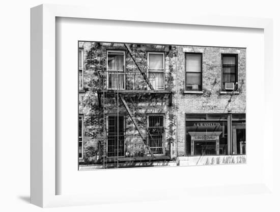 Black Manhattan Collection - Old Building Facades-Philippe Hugonnard-Framed Photographic Print