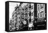 Black Manhattan Collection - Old Buildings-Philippe Hugonnard-Framed Stretched Canvas