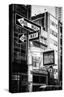 Black Manhattan Collection - One Way-Philippe Hugonnard-Stretched Canvas